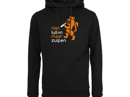 Koningsdag hoodie | Niet lullen maar zuipen