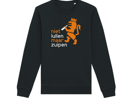 Koningsdag sweater | Niet lullen maar zuipen